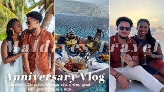 Maldives Travel Vlog  overwater villa suite massages with a view dinners  sunset cruise & more