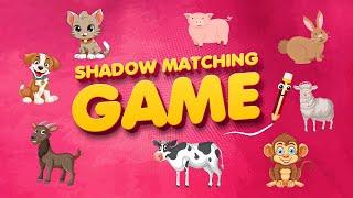 Shadow Matching Game  Animal Learning  #cow #Goat #Pig #sheep #rabbit #monkey #cat #dog  #viral