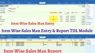 Item Wise Sales Man Entry & Report Module TDL