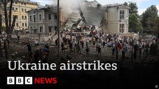 Childrens hospital hit as Russian airstrikes kill dozens in Ukraine  BBC News