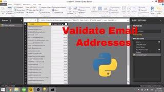 Power BI - Validate Email Addresses with Python Outdated see description