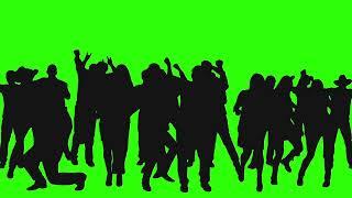 people dancing silhouette green screen  TOP VIDEO 2022