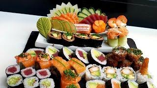 Variety of sushi and Easy Sushi Recipe with Sushi Man Santosh