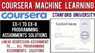 Coursera Machine Learning Programming Assignment Solutions  Matlab  Stanford University Andrew Ng