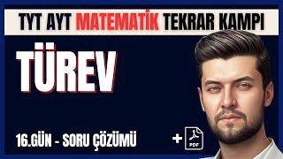 TYT AYT Matematik Tekrar Kampı  16.Gün  Türev Soru Çözümü #tyt #ayt