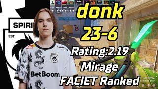 donk 23-6 VOICE COMMS Mirage POV  May 24 2024  #cs2 #demo