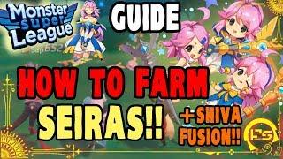 Monster Super League GUIDE HOW TO FARM SEIRAS OR ANY OTHER EXOTIC MONS + SHIVA FUSION 