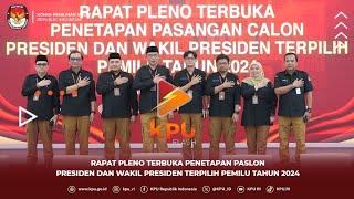 #KPUFlash Rapat Pleno Terbuka Penetapan Paslon Presiden & Wakil Presiden Terpilih Pemilu Tahun 2024