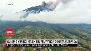 Gunung Kerinci Masih Erupsi Warga Diminta Waspada