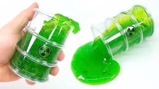 Making Polluted Radioactive Slime  Contact Lens Solution Slime  Satisfying Slime Video