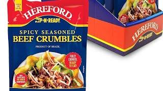 Dollar Tree Review Hereford Spicy Beef Crumbles Halal $1.25 Shelf Stable Ready To Eat