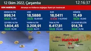 12Ekim 2022 Canlı Altın Fiyatları Dolar Euro Döviz Emtia Gümüş Çeyrek Yarım Altın Ne KADAR