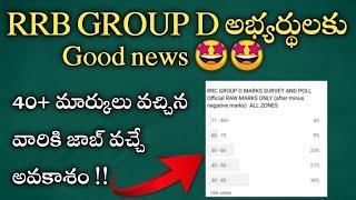 RRB GROUP D LOW CUT OFF MARKS  Details in telugu