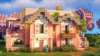 Minecraft Cherry Blossom Survival House Tutorial