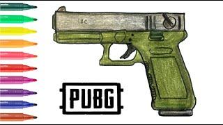 Easy Drawing Pubg Mobile Glock18C Gun I Kolay Glock18C Silah Çizimi I Tabanca Nasıl Çizilir?