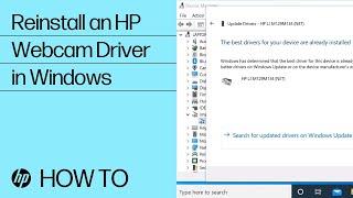Reinstalling an HP Webcam Driver in Windows  HP Computers  HP Support