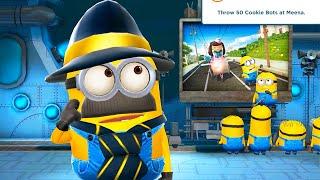 Dad Minion Vs Meena and Cookie bots  Despicable me Minion rush Boss Battle