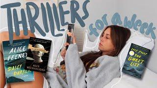 reading thrillers for a week *spoiler free*  reading vlog