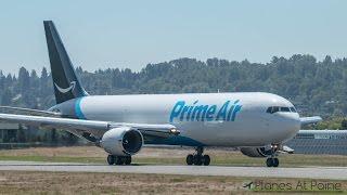 Amazon Prime Air 767 First Flight for SeaFair at Boeing Field