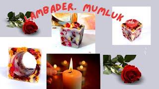 Gül Yaprakları ile Dekoratif Mumluk#mum#soya#candlediy#3