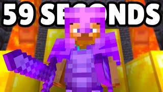 Full Netherite Armor Speedrun in 59 Seconds 1.17 SSG