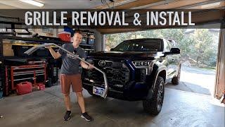 2022 Tundra Chrome Delete  Grille Surround  How to Remove & Reinstall