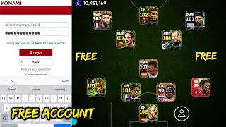 Free Account in eFootball 2024 Mobile Full Epic Players Giveaway