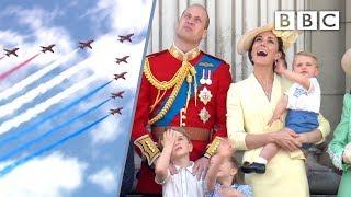 Prince Louis perfect royal wave ️  Trooping the Colour 2019 - BBC