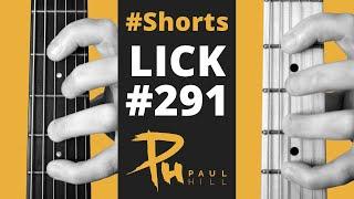 291. A Major Scale Pull Off Lick - Guitar Tab Available. #Shorts