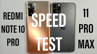 Xiaomi Redmi Note 10 Pro vs Iphone 11 Pro Max Speed Test