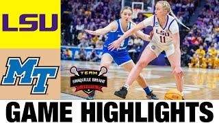 #3 LSU vs Middle Tennessee Highlights  NCAA Womens Basketball Championship  College Basketball