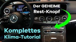 Mercedes Klimaanlage RICHTIGE Bedienung + ALLE Funktionen  Thermatic Thermotronic Tutorial