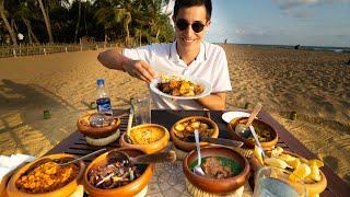SRI LANKAN FOOD  Craziest EGG Hopper + Seafood on the Beach BEST Street Food in Sri Lanka 2021