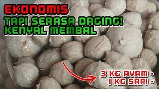 SERASA BAKSO SAPI Resep Bakso Ayam 3kg mix Sapi 1kg kenyal kres terasa daging Sapi Banget