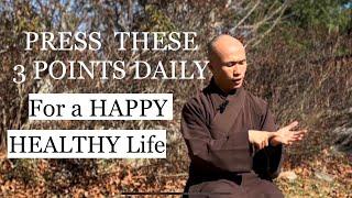 PRESS THESE 3 POINTS DAILY For A Healthy and Happy Life  Qigong Basic Acupressure Daily