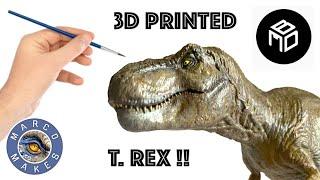 Painting my 3D PRINTED T.REX In collaboration with Matis Boero Design