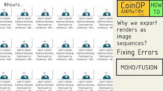 Moho 14 - Why we export image sequences  Fixing Error