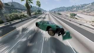 BeamNG.drive - Ramp Jumping & Rollover Crash
