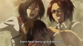 Mikasa Stops Hange From Killing EREN