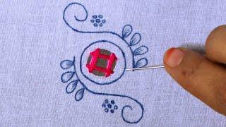 Hand Embroidery All Over Design with Mirror Work