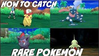 HOW TO CATCH RARE POKEMON ZORUALARVITARASH PIKUCHUASH GRENINJA & MORE POKEMON ULTRA SUN AND MOON