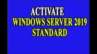 Activate Windows Server 2019