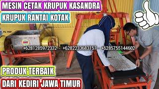 TERBAIK.. MESIN CETAK KERUPUK KASANDRA  MESIN PENCETAK KRUPUK RANTAI KOTAK MURAH KEDIRI BANDUNG