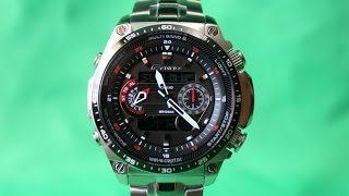 EDIFICE ECW-M300EDB-1A  Обзор и настройка на русском  Купить со скидкой