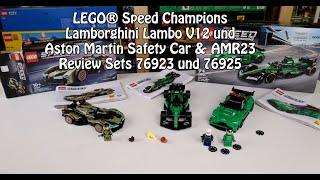 Review LEGO Lamborghini Lambo V12 und Aston Martin Safety Car & AMR23 Speed Champion 76923  76925