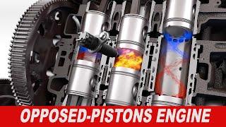 Opposed Piston Diesel Engine explained  A comprehensive animation.