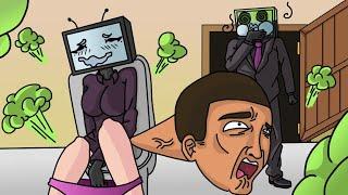 TV Woman FARTED in front of a TV MAN? Skibidi toilet animation