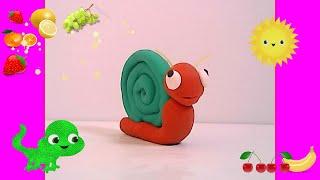 DIY Como hacer animales de plastilina figuras fáciles caracol