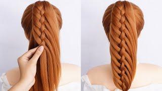 Celeb-Inspired Chic Braided Hairstyle - Easy Braided Ponytail Hairstyle For Wedding Guest