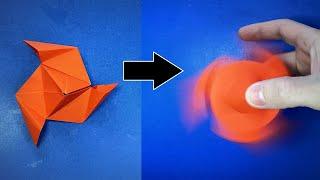BLOW SPINNING TOP  How To Make Origami Blow Spinning Top  DIY Paper Beyblade